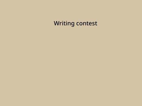 Writing Contest Entry