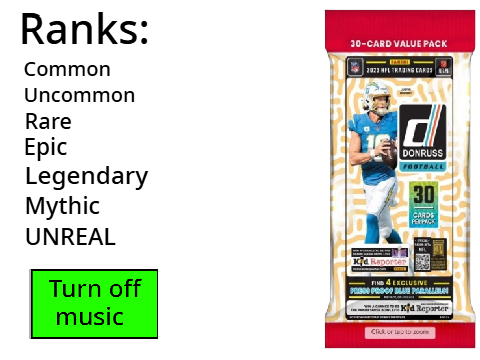 Football card pack opener