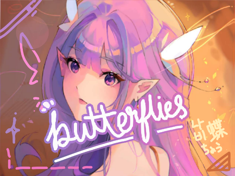 ‣ butterflies [ʚɞ] . anime art !