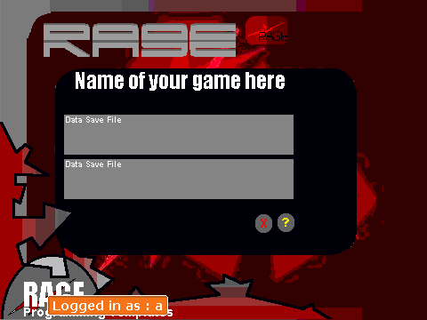Rage User Menu Template