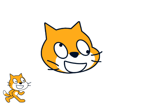 【素材】Scratchキャット-福笑い- 