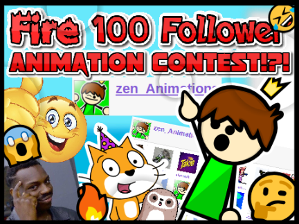 (CLOSED) 0.1k FOLLOWERS ANIMATION  CONTEST !11!!!1!!11