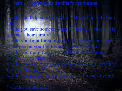 remix if you would… remix remix