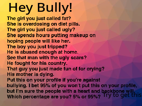 !Remix this if you are against bullying! remix remix remix remix remix remix