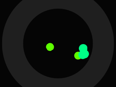 Balls - but every Time they bounce, they get bigger