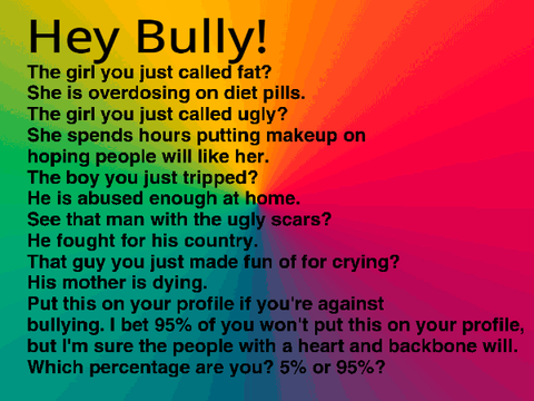 BULLIES ARE IDIOTS