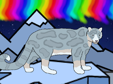 Nighttime Snow Leopard Parallax