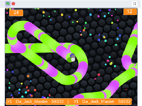 Slither.io scratch. I was #1!