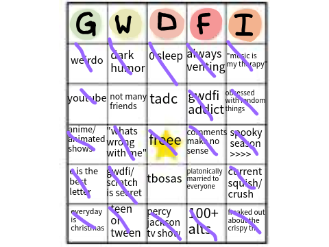 ♥ GWDFI BINGO