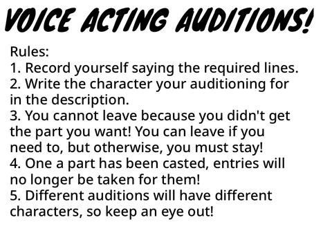 Multi Character - VA Auditions - LOTBDA remix