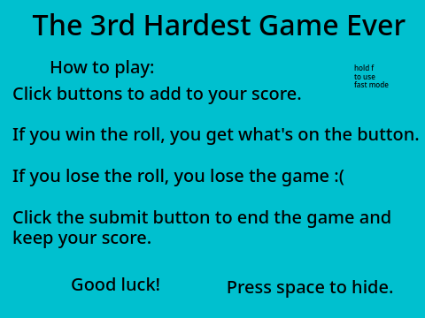 The 3rd Hardest Game Ever