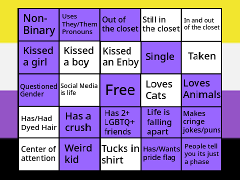 enby bingo!