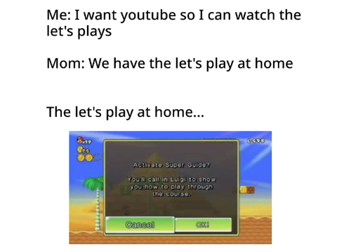 We have the let's play at home