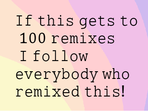 Remix this for a follow! remix