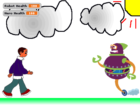 Hero vs. Robot 2 player game