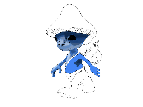 Unfinished Art I made a while ago when smurf cat was popular.