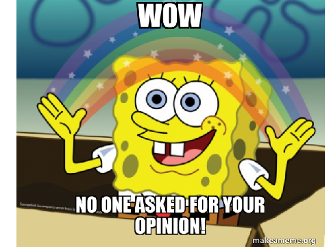 my honest reaction