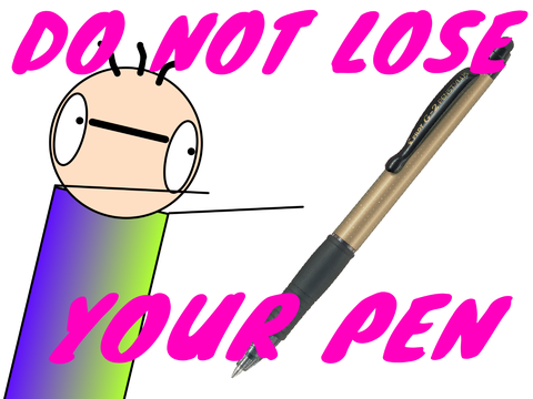 DO NOT LOSE YOUR PEN