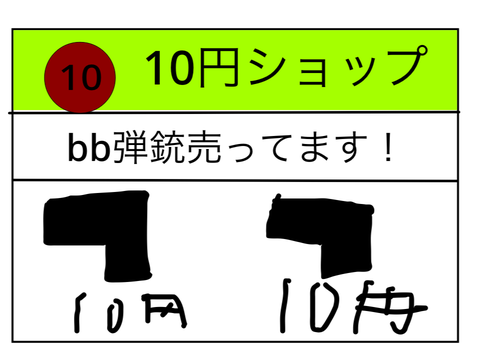 クイズ(なぞなぞ)［bb弾銃］
