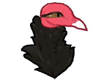 weirdly detailed vulture drawing :3