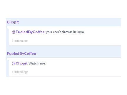 "you can't drown in lava"
