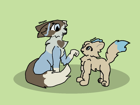Wavekit and Mistpaw )))