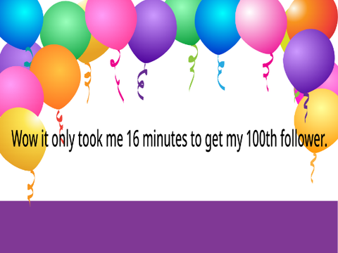 100 Followers! 