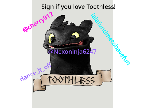 Sign if you love Toothless! remix remix remix remix