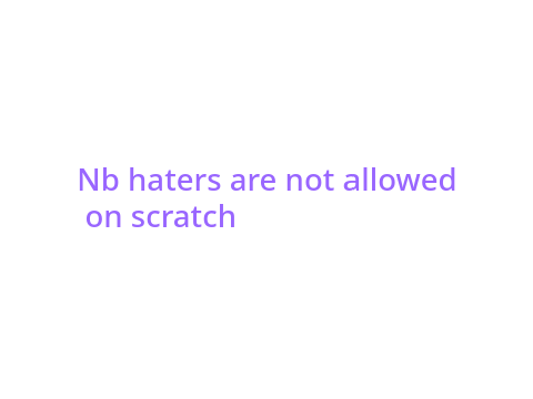 Nb haters are not allowed on scratch 