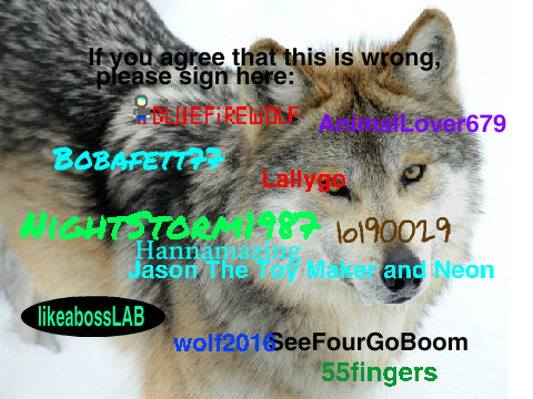 Sign To Stop Wolf Hunting