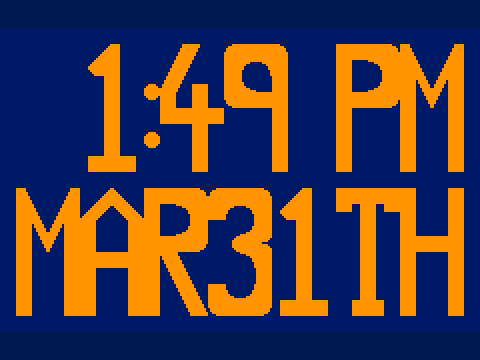 Just a clock using stamping.