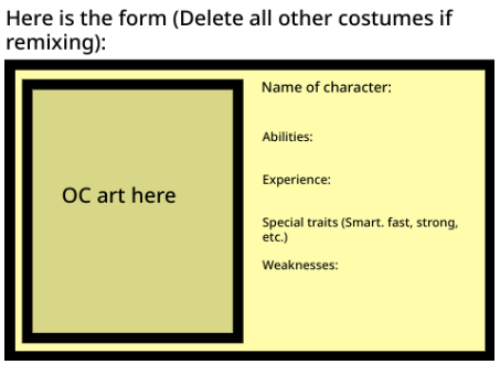 Character forms
