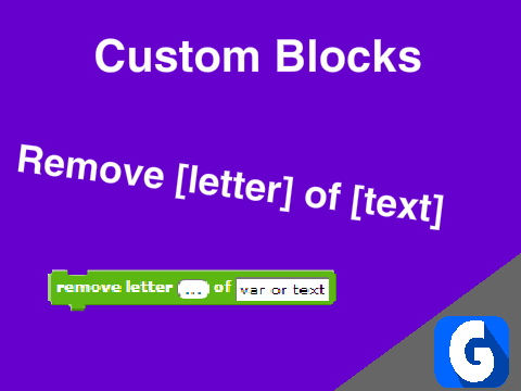 Remove Letter/'s of Text Custom Block