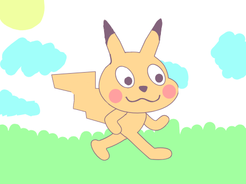 Scratch Cat Pikachu art pastel