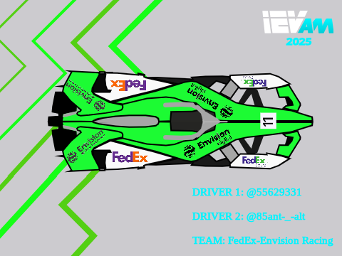 IEVam FedEx-Envision Racing #11 and #33