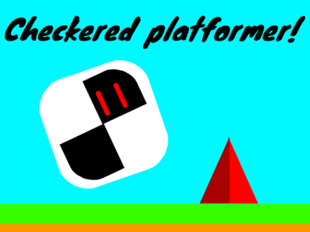 Scrolling Checkered Platformer.