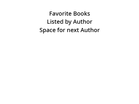 Some of my Favorite Books