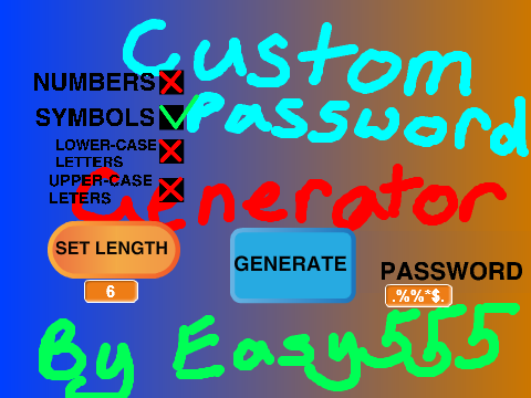 Custom Password generator