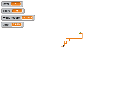 follow the orange path