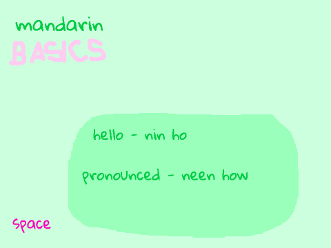 Learning mandarin