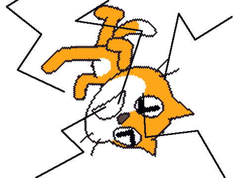 Cat hitting the screen!