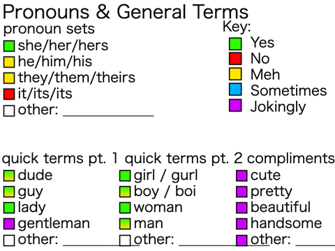 My Terms n Pronouns :)