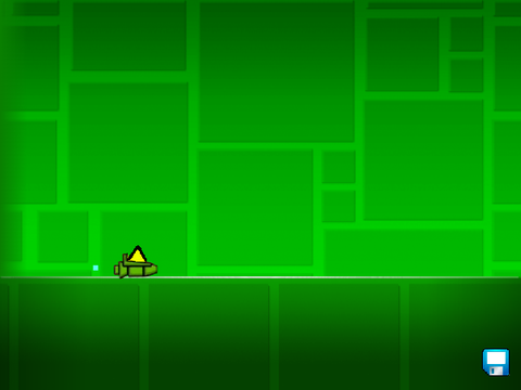 Geometry Dash but ur a triangle