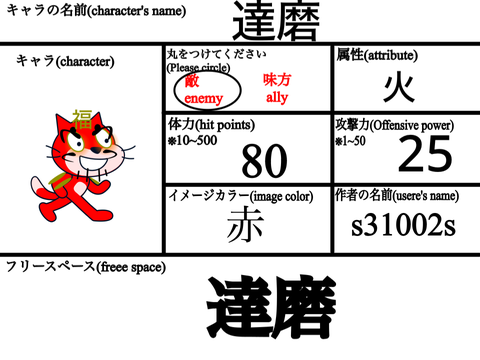 クエスト・ハント　キャラ募集用紙 remix