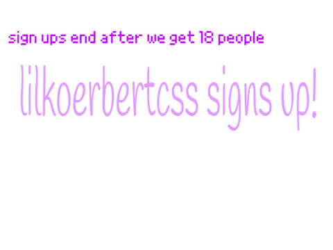 My sign up