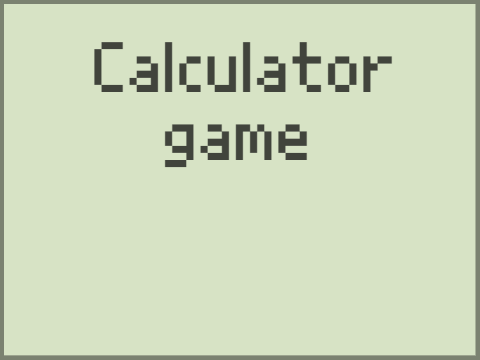 Richard calculator game