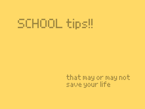 School tips for girls!!