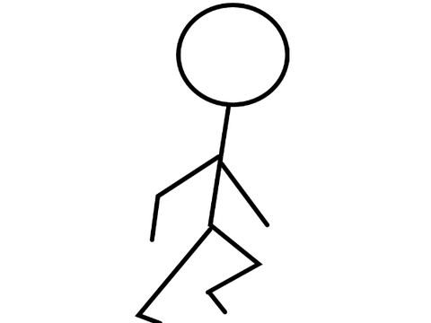 Stickman walk animation