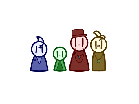 Silly board game characters 