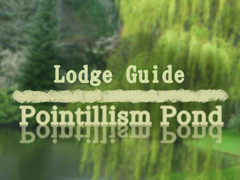 Pointillism Pond Lodge Guide -- Scratch Art Camp